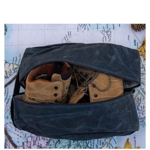 Waxed Canvas Travel Shoe Bag