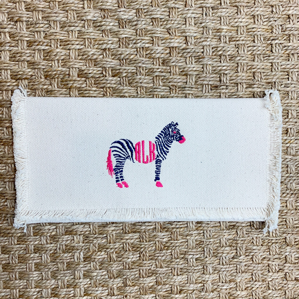 Fringed Canvas Envelope Clutch