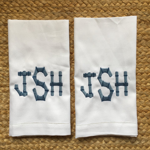 Hemstitched Cotton  Huck Towels - Set of 2
