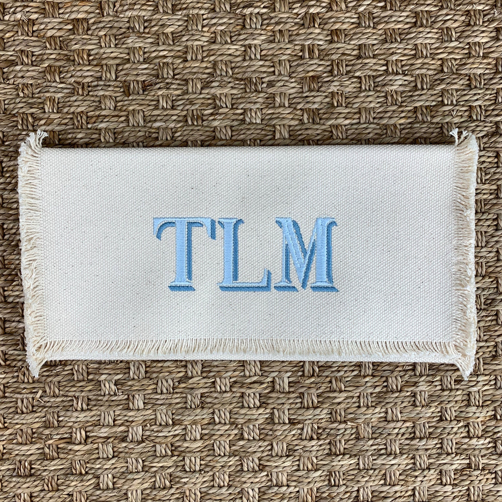Fringed Canvas Envelope Clutch
