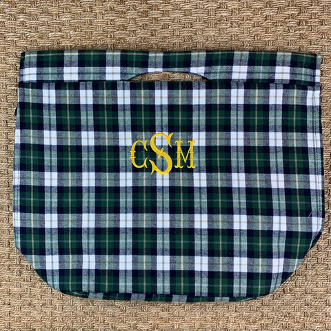 Plaid Flannel Cooler Tote