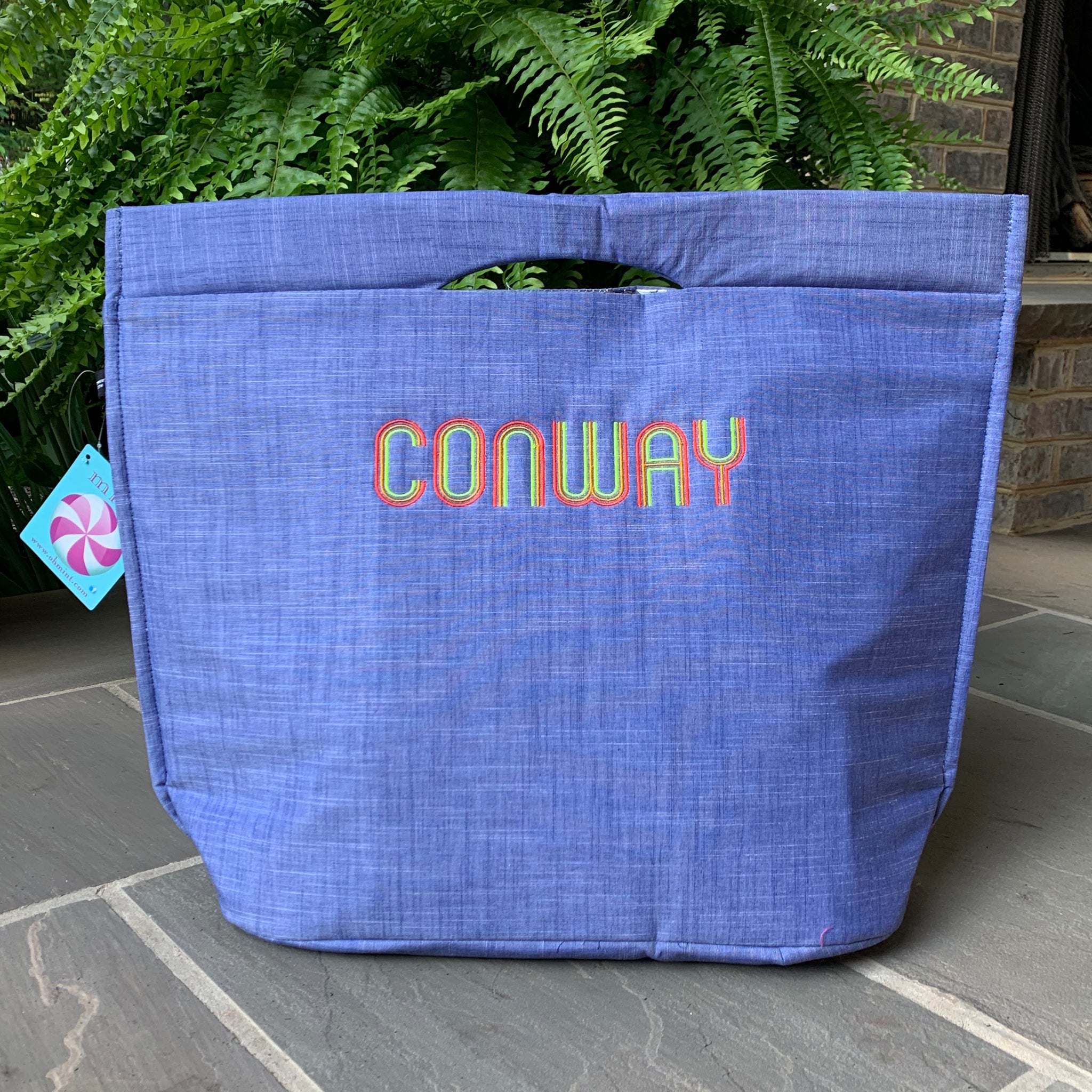 Chambray Cooler Tote - Blue