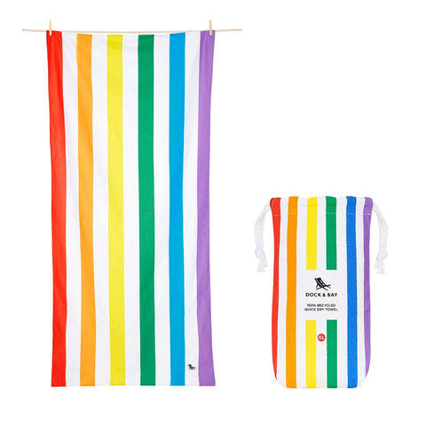 Dock and Bay Rainbow Stripe Towel